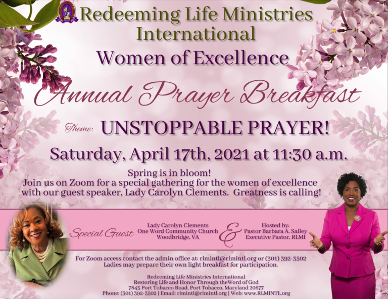 Women’s Annual Prayer Breakfast – Redeeming Life Ministries International